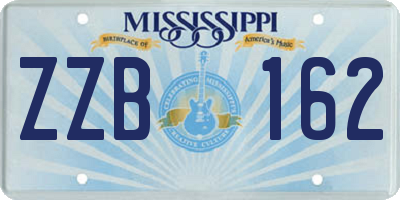 MS license plate ZZB162