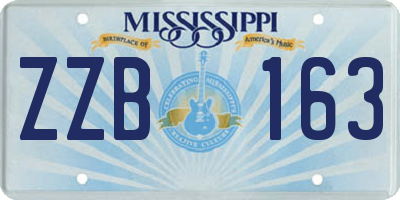 MS license plate ZZB163