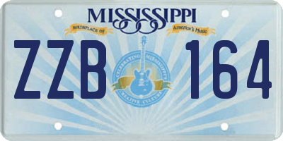 MS license plate ZZB164