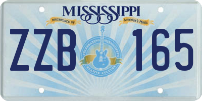 MS license plate ZZB165
