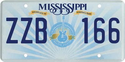 MS license plate ZZB166