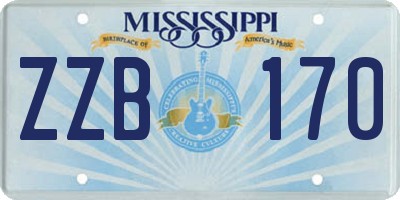 MS license plate ZZB170