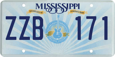 MS license plate ZZB171