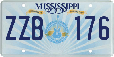 MS license plate ZZB176
