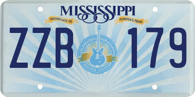MS license plate ZZB179