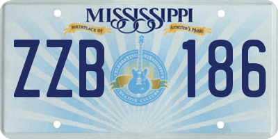 MS license plate ZZB186