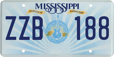 MS license plate ZZB188