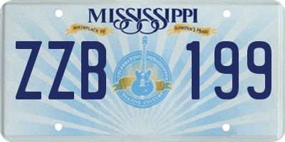 MS license plate ZZB199