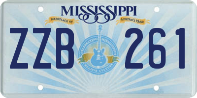 MS license plate ZZB261