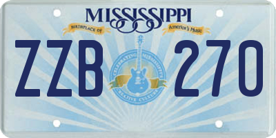 MS license plate ZZB270