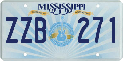 MS license plate ZZB271