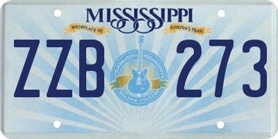 MS license plate ZZB273
