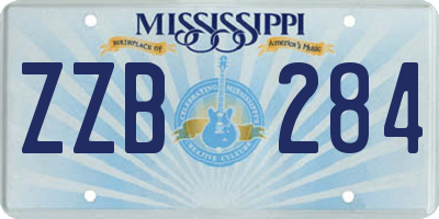 MS license plate ZZB284