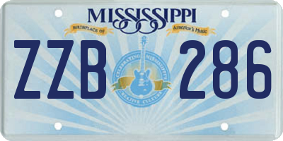 MS license plate ZZB286