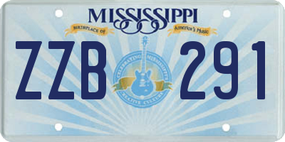 MS license plate ZZB291