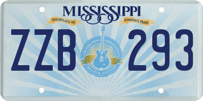 MS license plate ZZB293