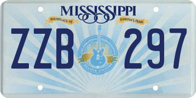 MS license plate ZZB297