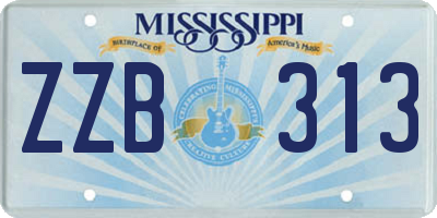 MS license plate ZZB313