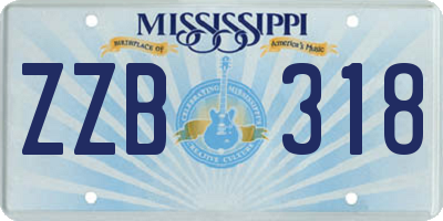 MS license plate ZZB318