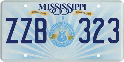MS license plate ZZB323