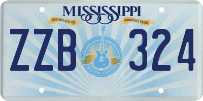 MS license plate ZZB324