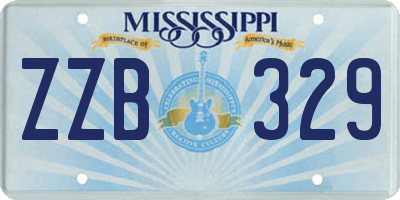 MS license plate ZZB329