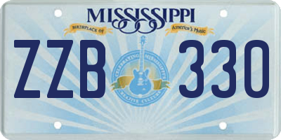 MS license plate ZZB330