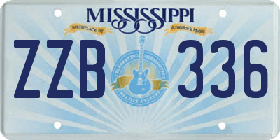 MS license plate ZZB336