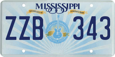 MS license plate ZZB343