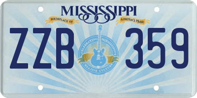 MS license plate ZZB359