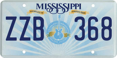 MS license plate ZZB368