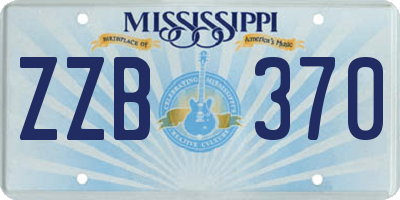 MS license plate ZZB370