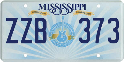 MS license plate ZZB373