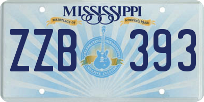 MS license plate ZZB393
