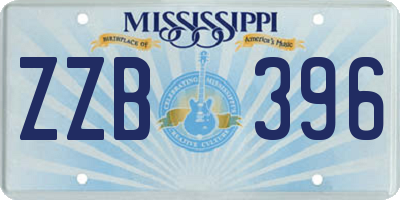 MS license plate ZZB396