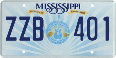 MS license plate ZZB401