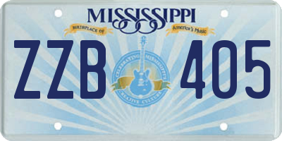 MS license plate ZZB405