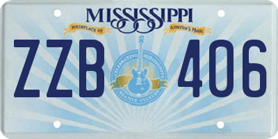 MS license plate ZZB406