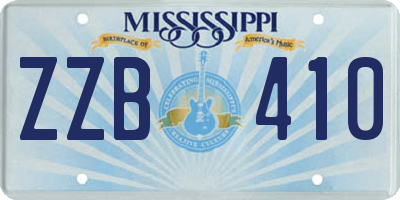 MS license plate ZZB410