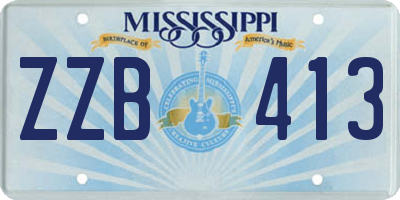 MS license plate ZZB413