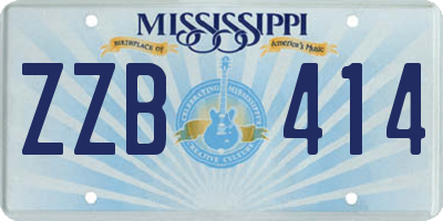 MS license plate ZZB414