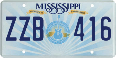 MS license plate ZZB416