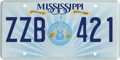 MS license plate ZZB421