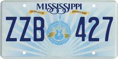 MS license plate ZZB427