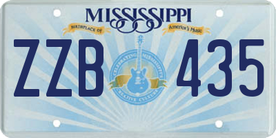MS license plate ZZB435