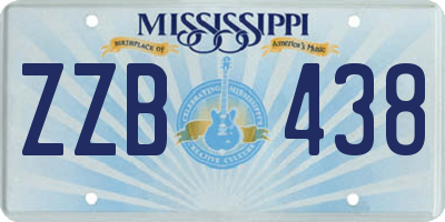 MS license plate ZZB438