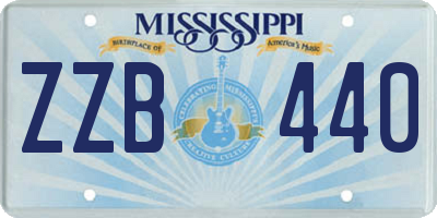 MS license plate ZZB440