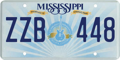 MS license plate ZZB448
