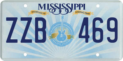 MS license plate ZZB469