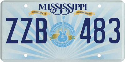 MS license plate ZZB483